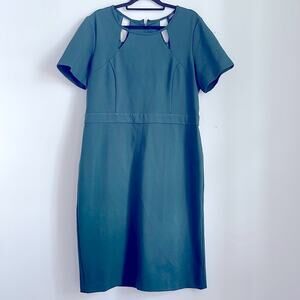 Long Tall Sally short sleeve cutout neck sheath dress sz 16